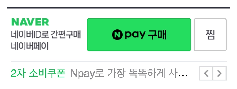 네이버페이 버튼의 디자인 구성