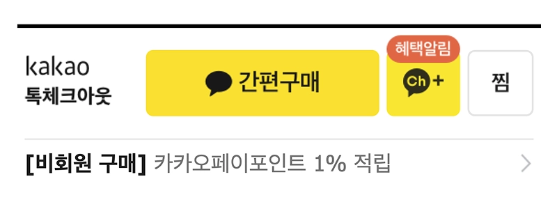 카카오페이 버튼의 디자인 구성